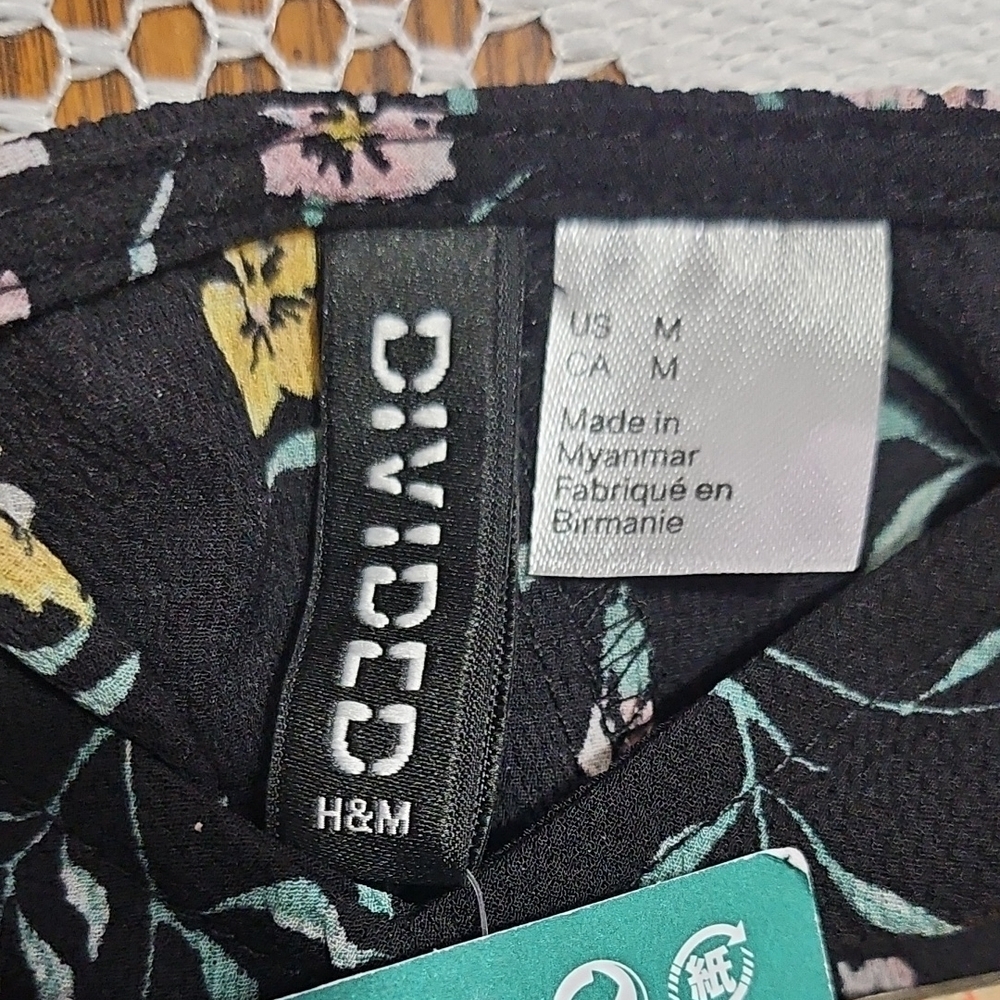 NWT Divided H&M Black Floral Maxi Dress - Picture 10 of 11